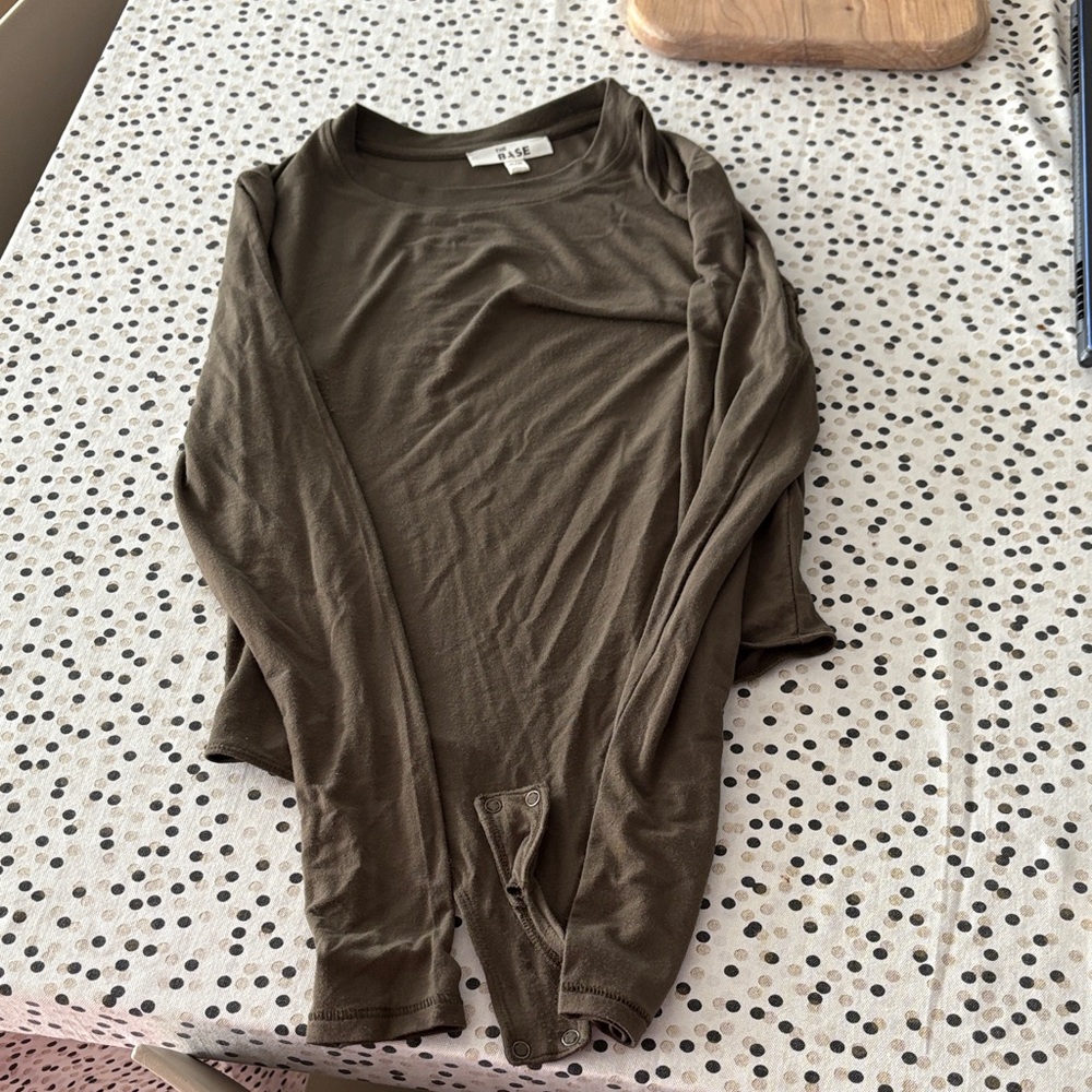 Olive Green Long Sleeve bodysuit
